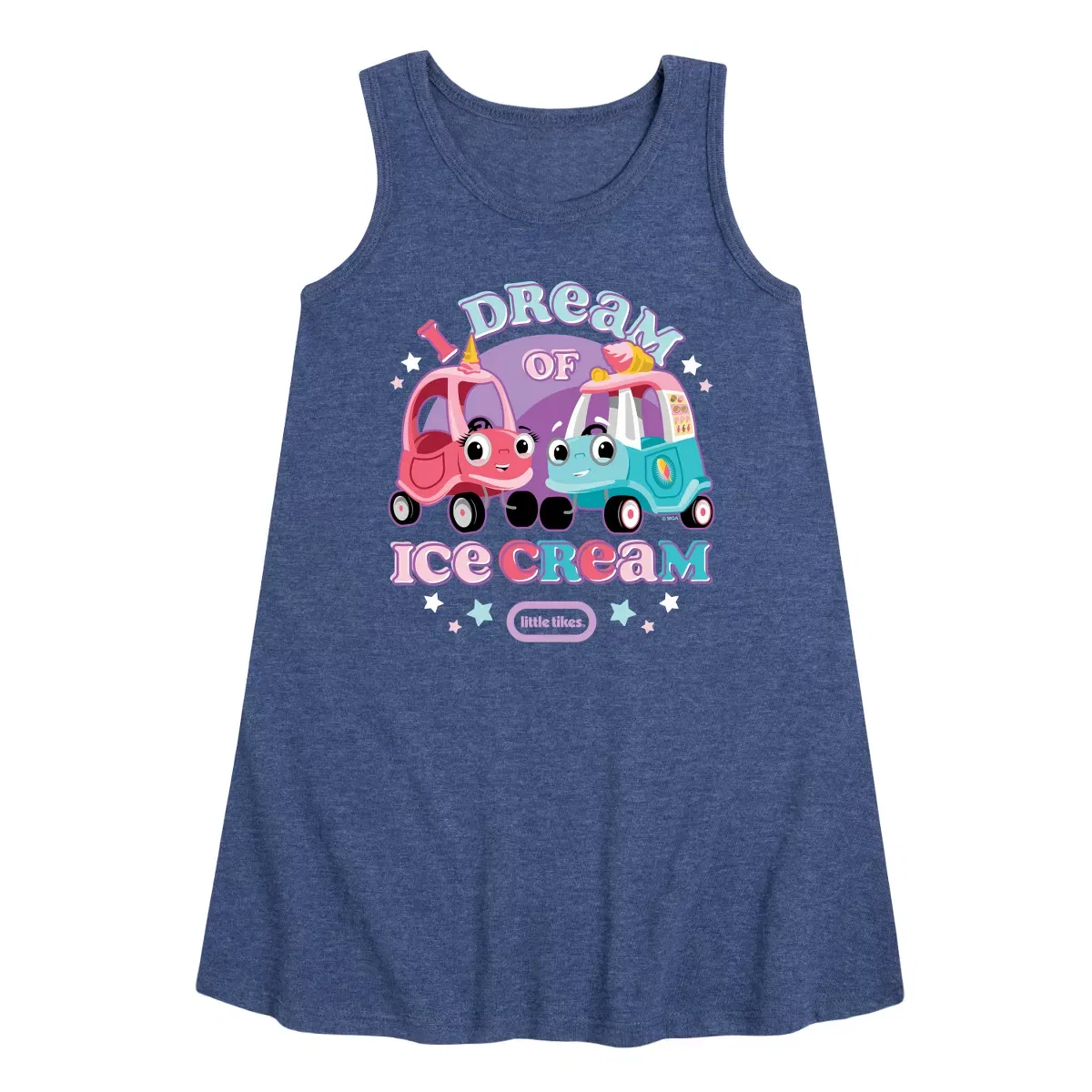 Детское платье-трапеция без рукавов I Dream of Ice Cream Little Tikes, Heather Navy