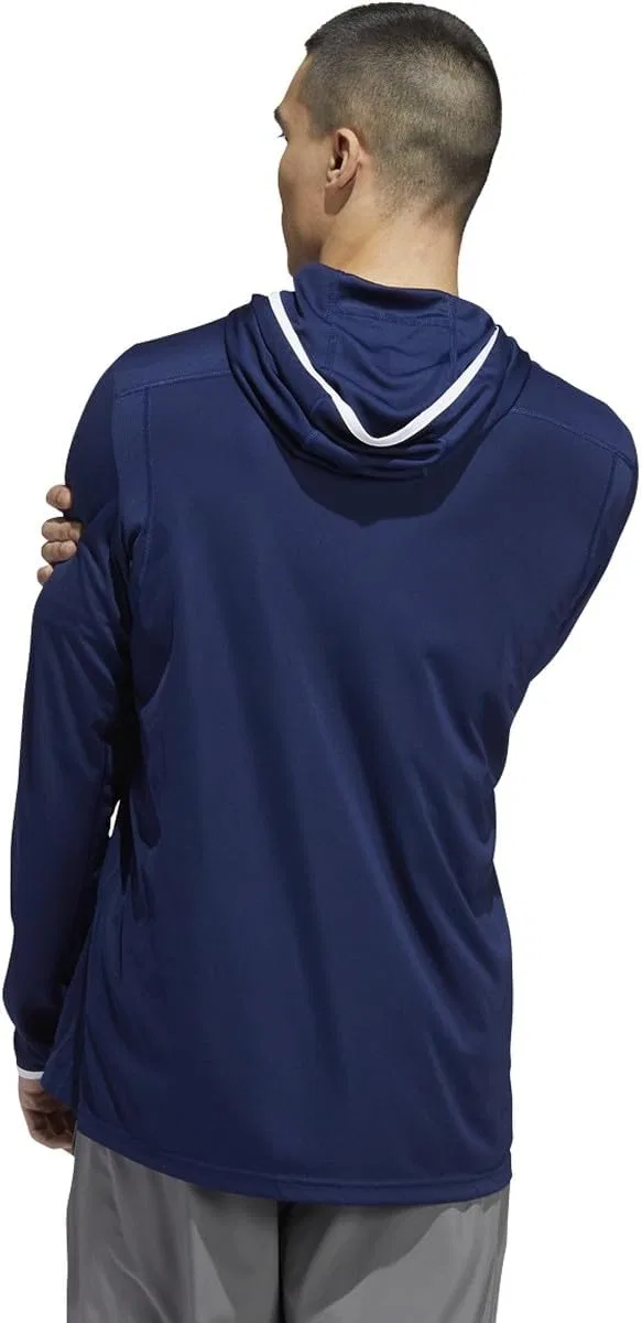 Детская футболка с капюшоном и молнией Squadra 21 adidas, Navy Blue/White — фото 2