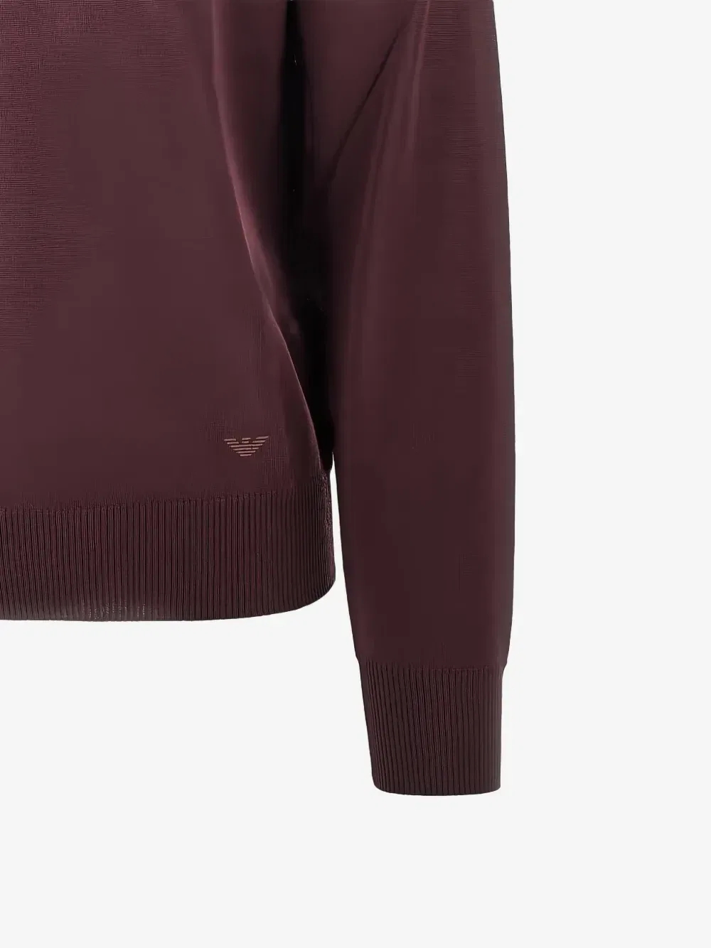 Джемпер из чистой шерсти с круглым вырезом EMPORIO ARMANI, красный — фото 2