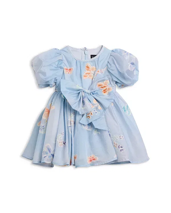 Детское платье с коротким рукавом Jade Butterfly Bardot, Steel Blue