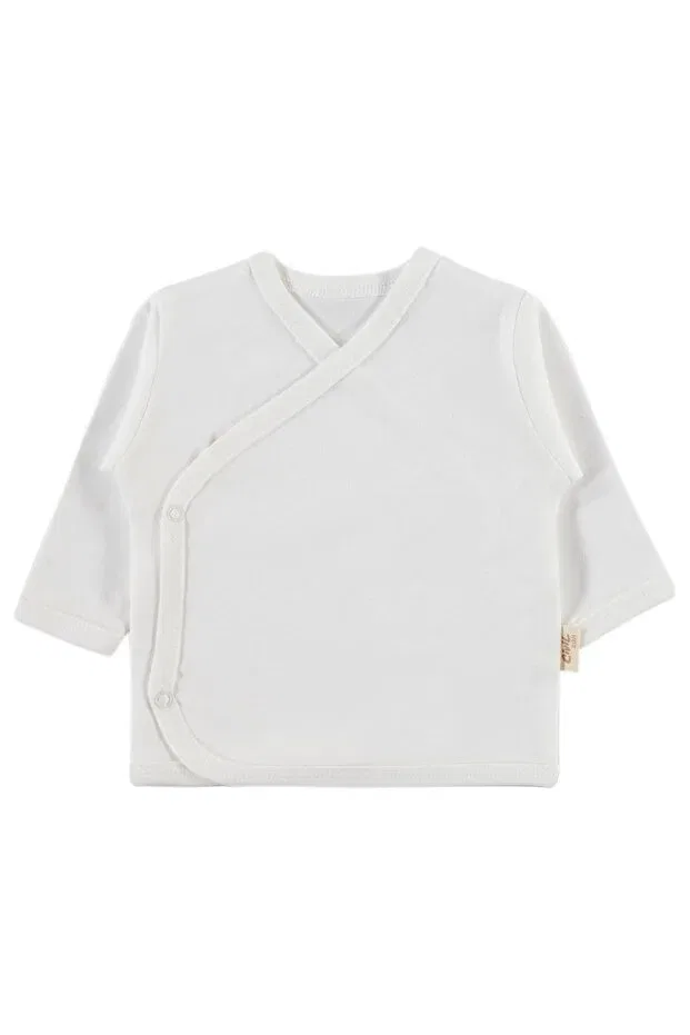 Детское боди с длинным рукавом Organic cotton inner outer bodysuit Civil Baby, Ecru — фото 3