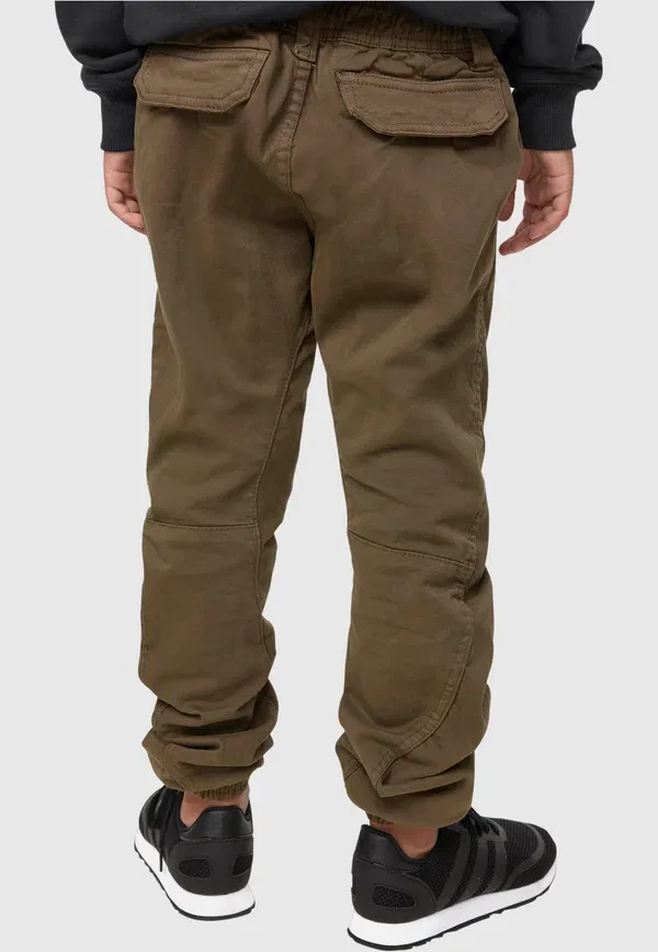 Брюки stretch из хлопка Jogging Urban Classics Olive, оливковый — фото 3