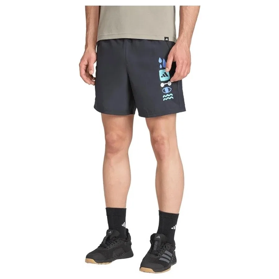 Спортивные шорты с принтом GFX Short adidas, Серый — фото 2