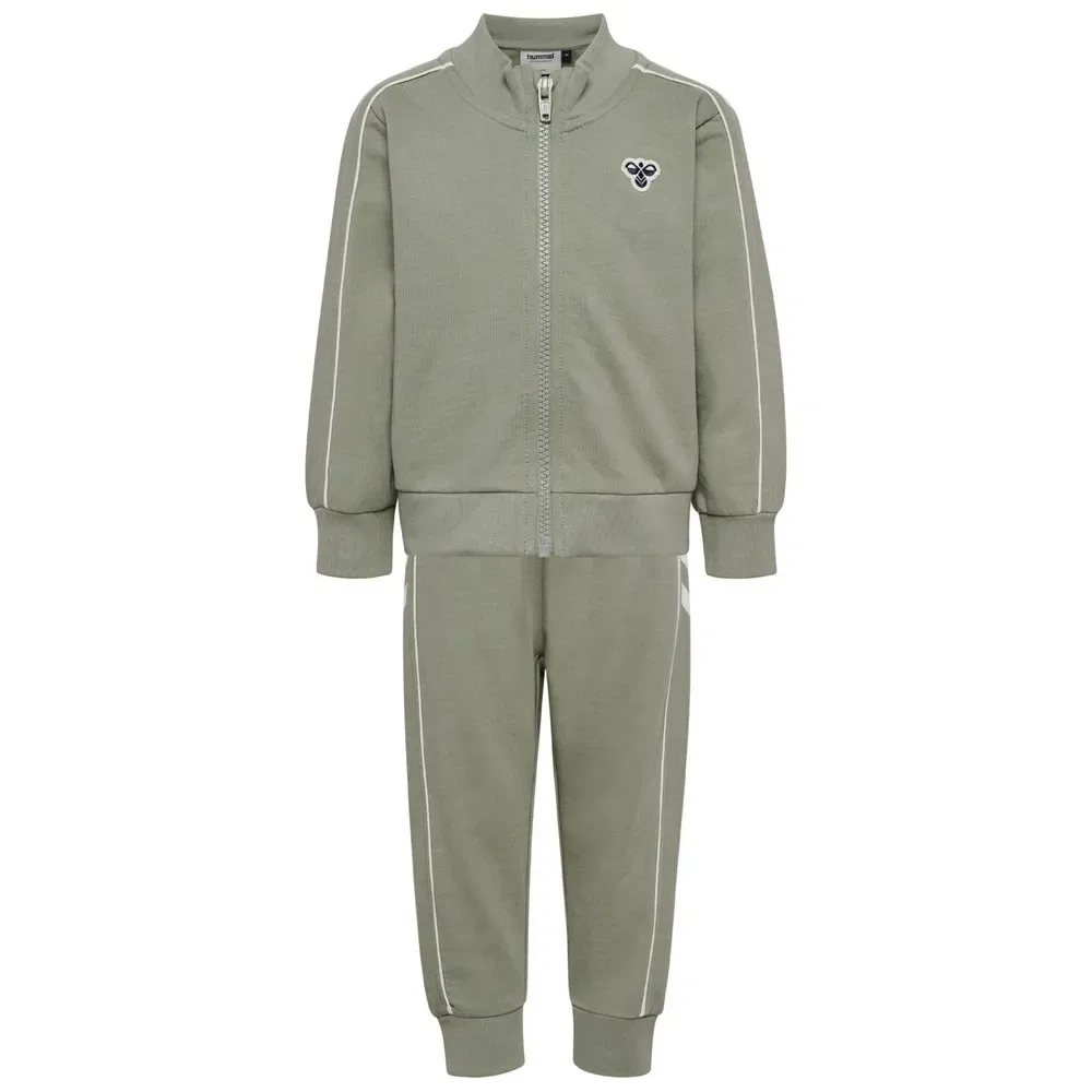 Детский спортивный костюм для девочек из органического хлопка Hummel Mini CO Regular, Green