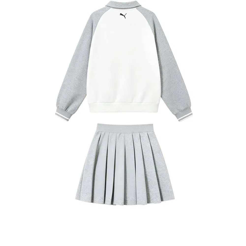 Детский комплект для девочек с пиджаком PUMA, Gray White Tone 00321 — фото 3