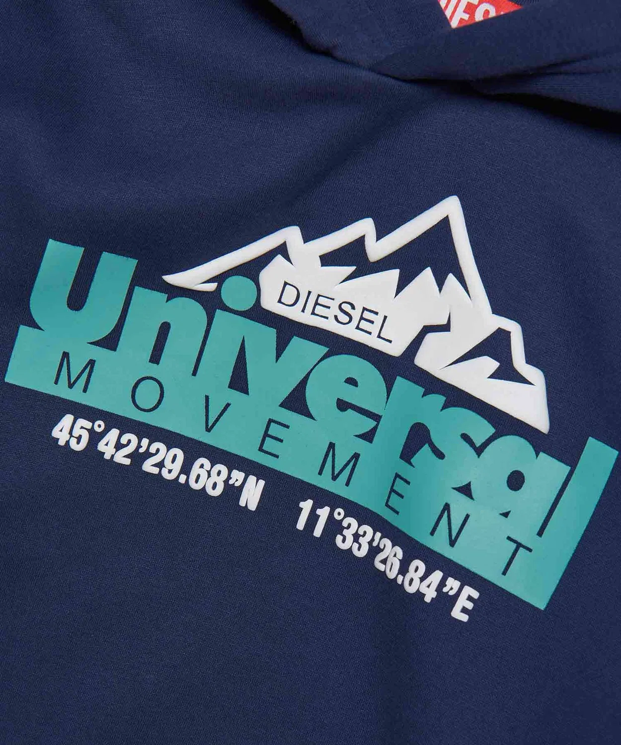 Детский худи с логотипом DIESEL KIDS, Navy — фото 3
