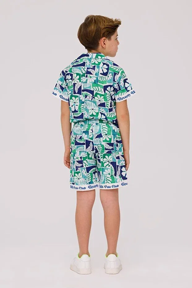 Детские шорты для мальчиков с принтом Beverly Hills Polo Club, Patterned — фото 4