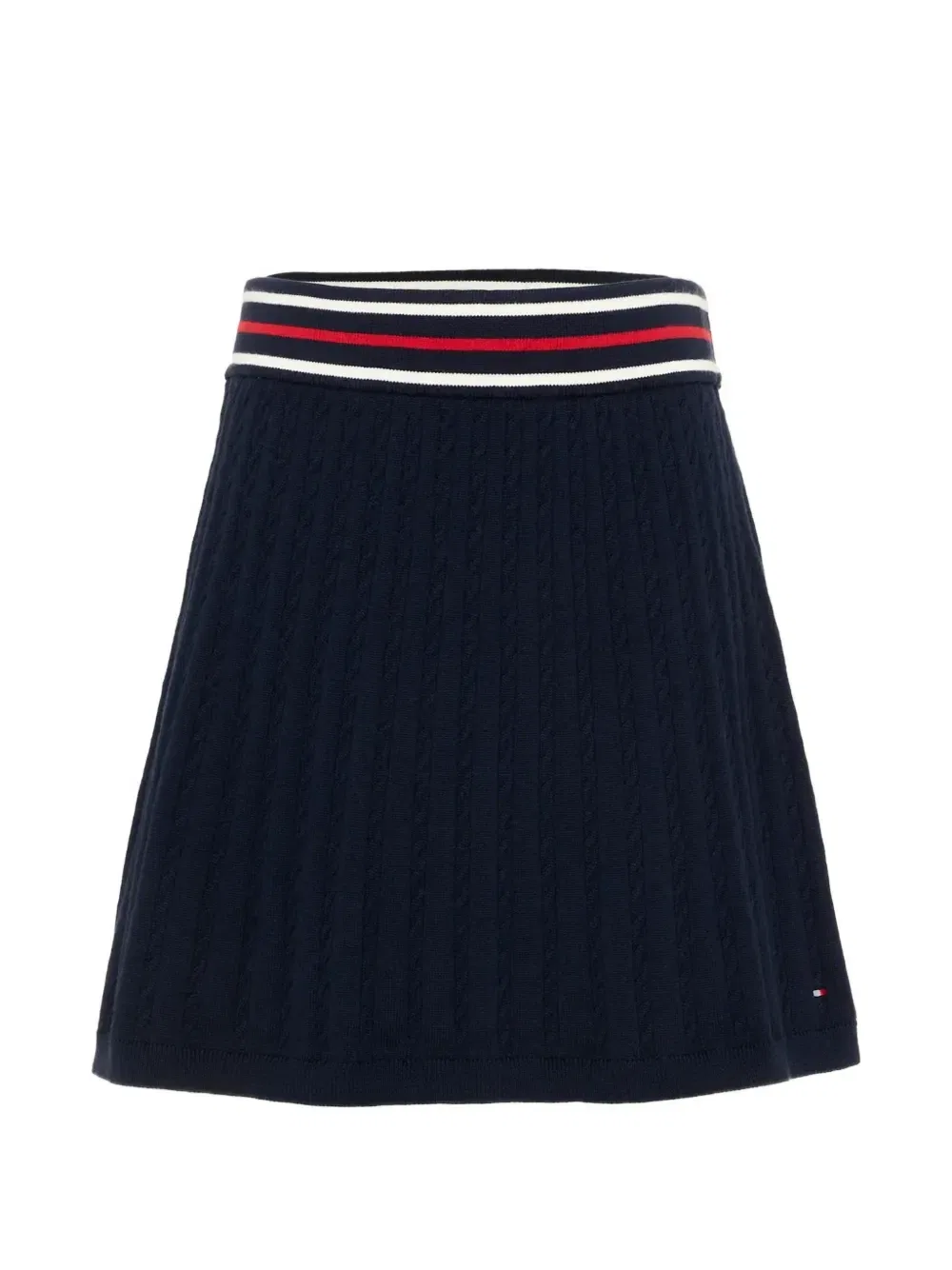 Вязаная юбка А-силуэта в полоску на талии Tommy Hilfiger Junior, синий