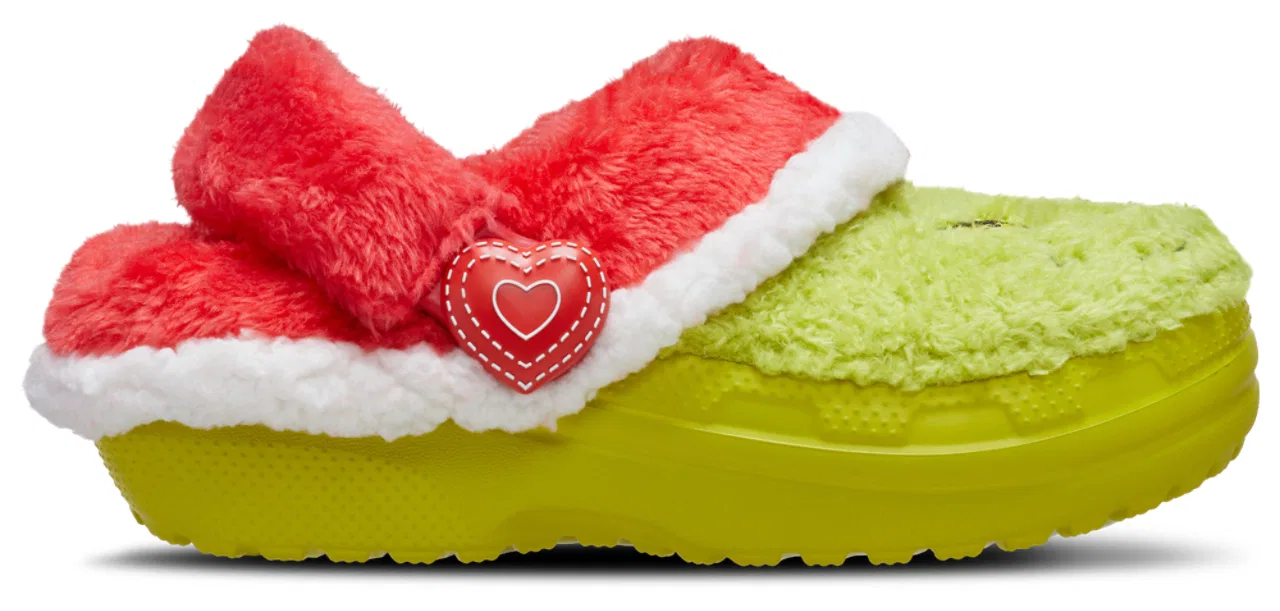 Детские сабо для мальчиков с утеплителем Grinch Crocs, Red/Green