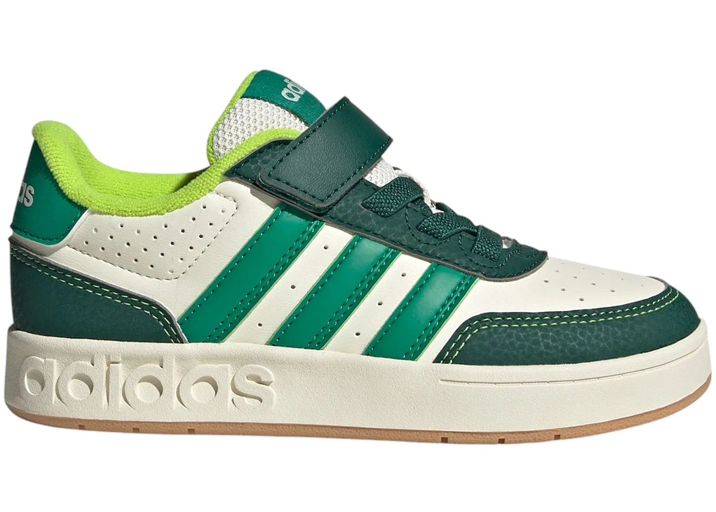 Детские кроссовки для мальчиков с повседневным стилем Adidas Breakbase Adidas, Off White Collegiate Green Court Green