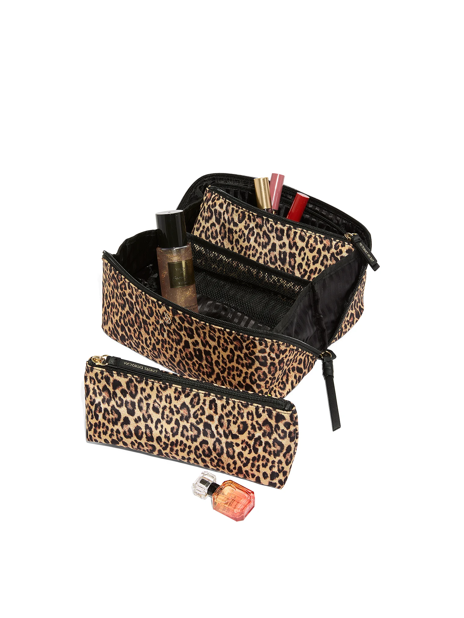 Косметичка Victoria's Secret 3-Piece Expandable Travel, леопард — фото 2