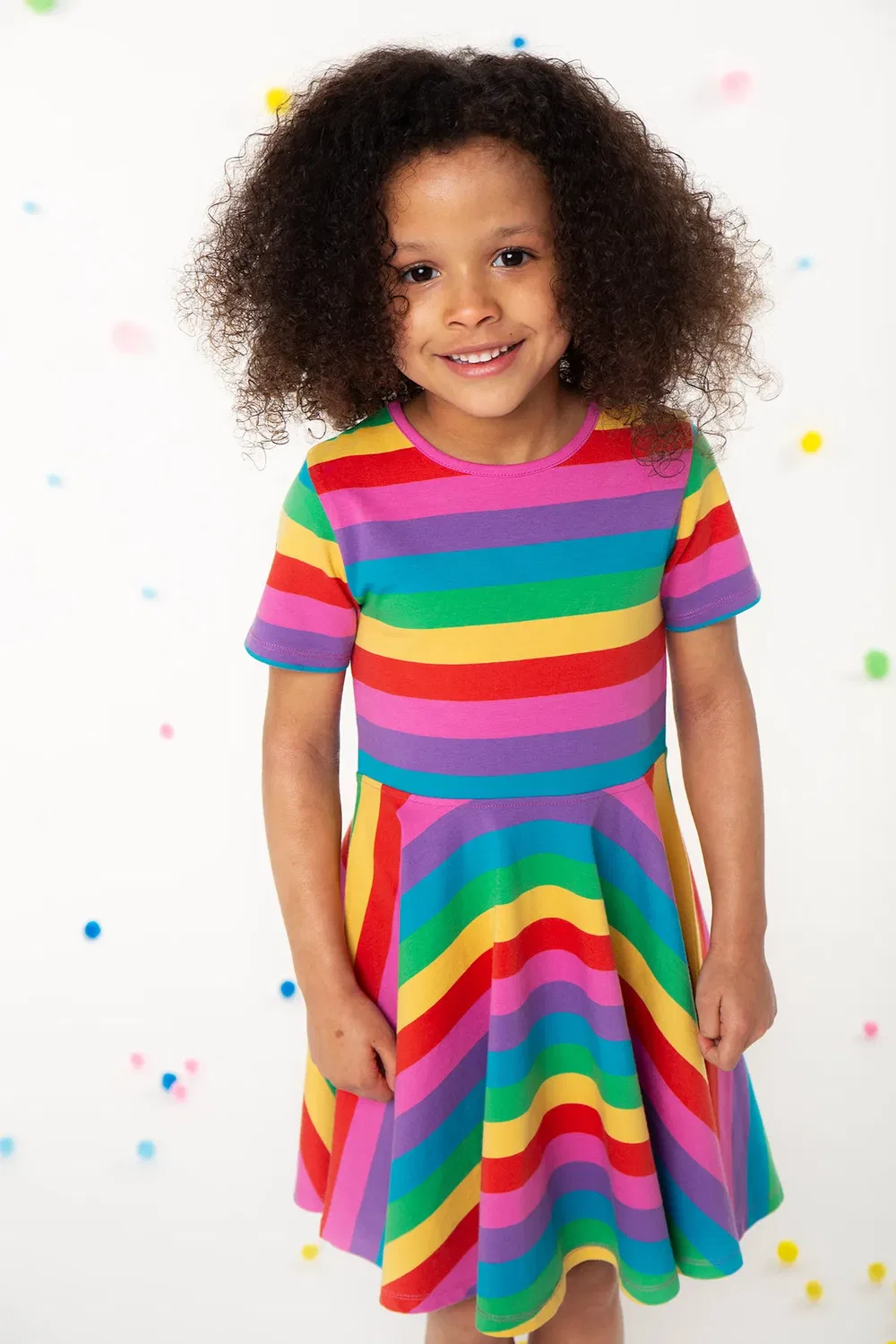 Детское платье-трапеция Sunshine Frugi, Multi — фото 3