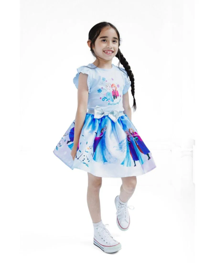 Комплект из топа и юбки с принтом Jack Skellington Frozen, Blue Elsa And Anna — фото 3