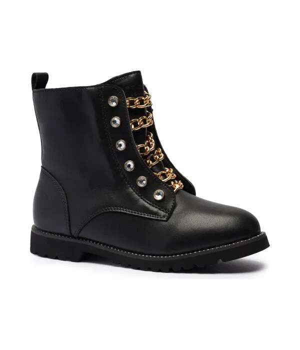 Детские кожаные сапожки для девочек Kurt Geiger, черный