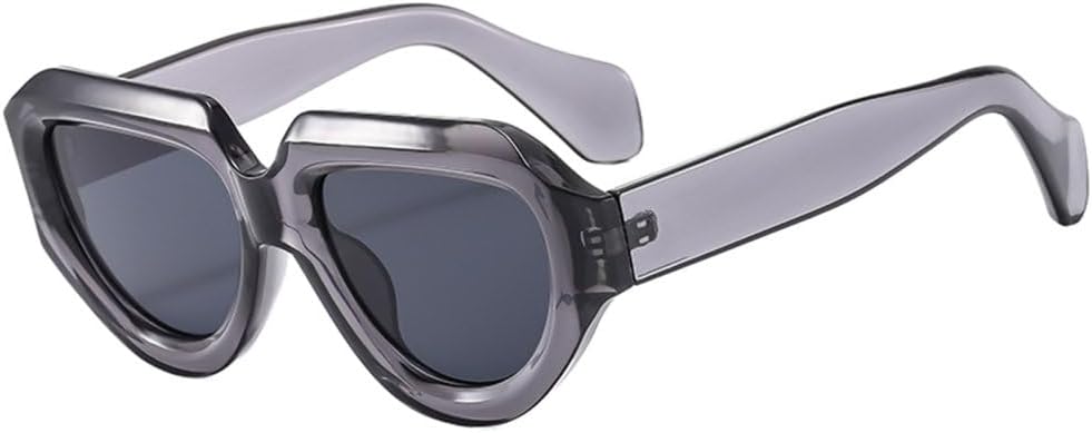 

Многоугольные персонализированные солнцезащитные очки в крупной оправе, модный ретро-стиль, широкие зеркальные дужки, женские солнцезащитные очки, L17273 generic, Grey