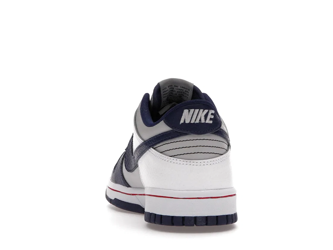 Детские кроссовки Lifestyle с принтом Nike Nike Dunk Low EMB, Grey Fog/White/Blue Void/Blue Void — фото 4