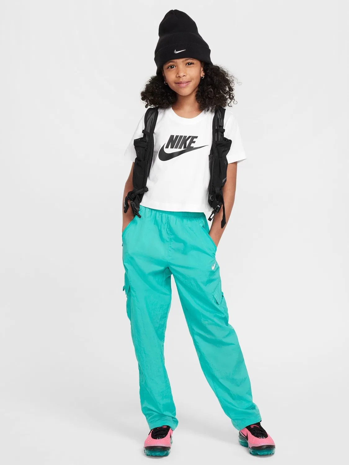 Футболка укороченная Nike, белый — фото 3