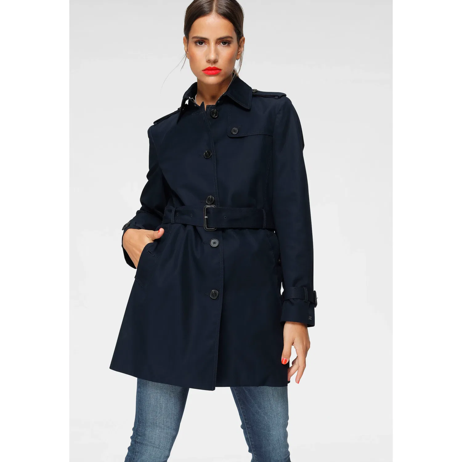 Женский тренчкот с поясом Tommy Hilfiger, Midnight