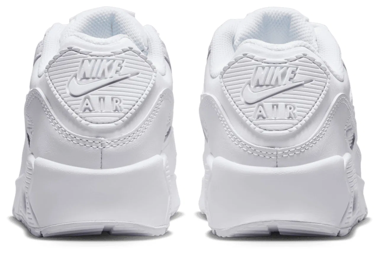 Детские кроссовки для мальчиков Nike Air Max 90, White/White/Metallic Silver — фото 3