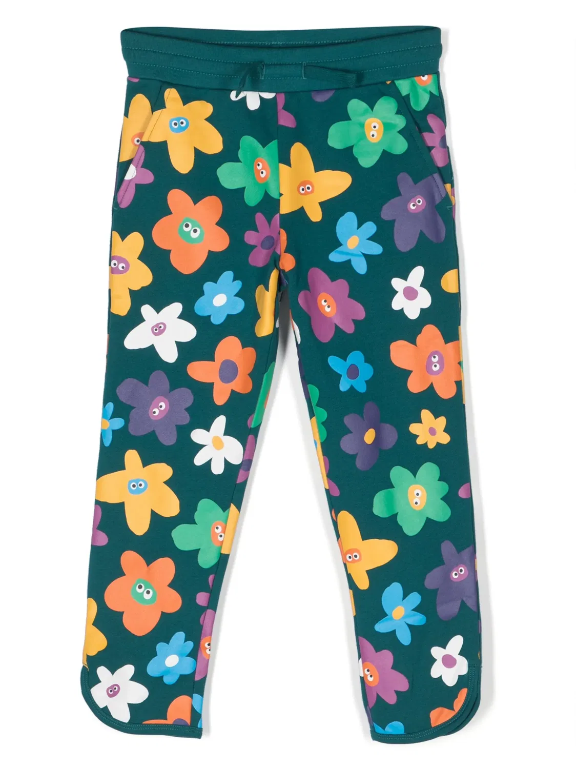 Трековые брюки Smiley с цветочным принтом Stella McCartney, зеленый