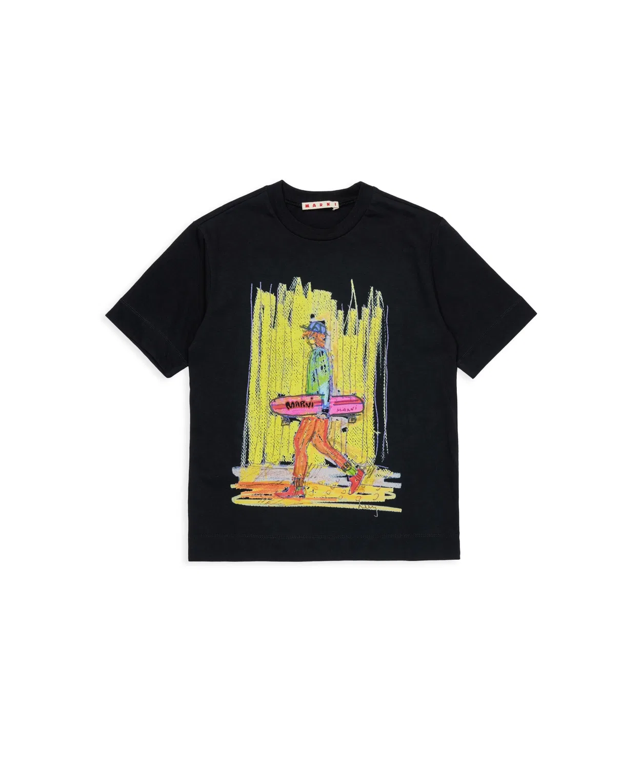Детская футболка с коротким рукавом MARNI KID, Black
