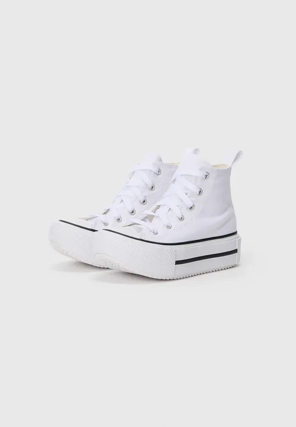 Кроссовки Chuck Taylor All Star Lift Double Stack унисекс - высокие кроссовки Converse, белый/черный — фото 2