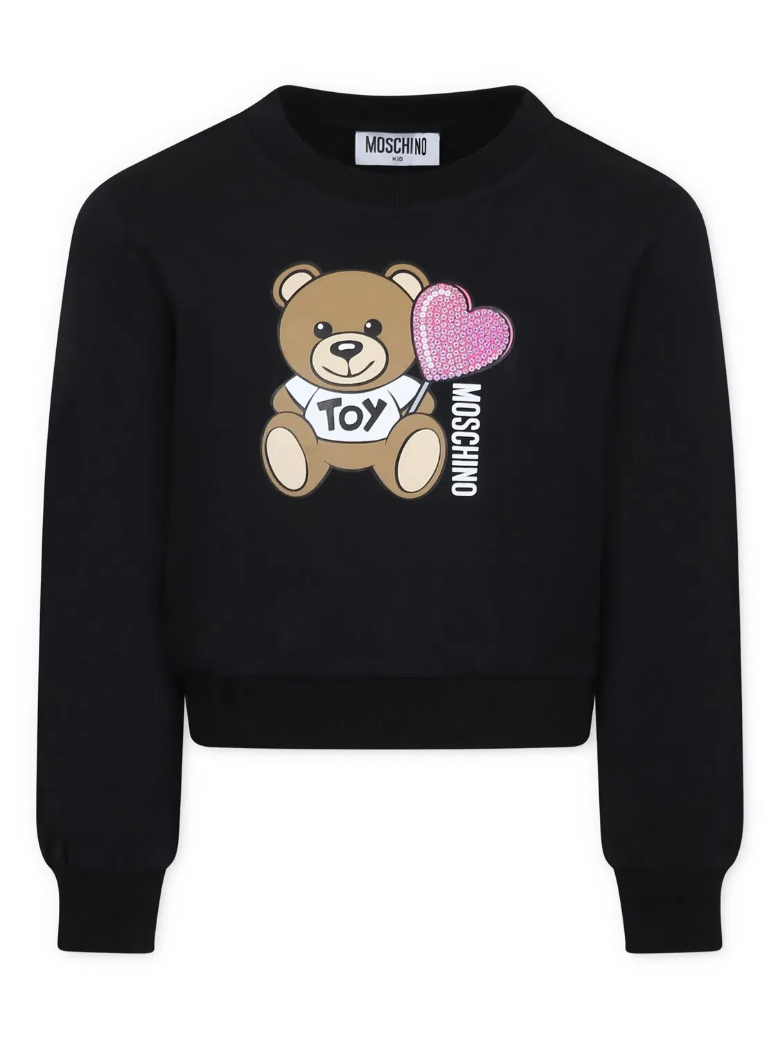 Толстовка с капюшоном для девочек Boutique Moschino, черный