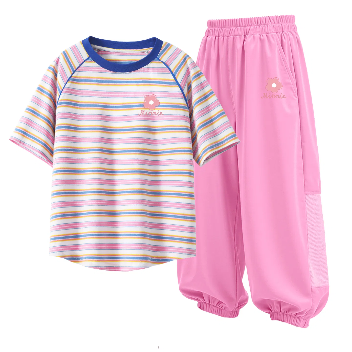 Детский спортивный костюм с круглым вырезом Disney, Pink Stripes — фото 3