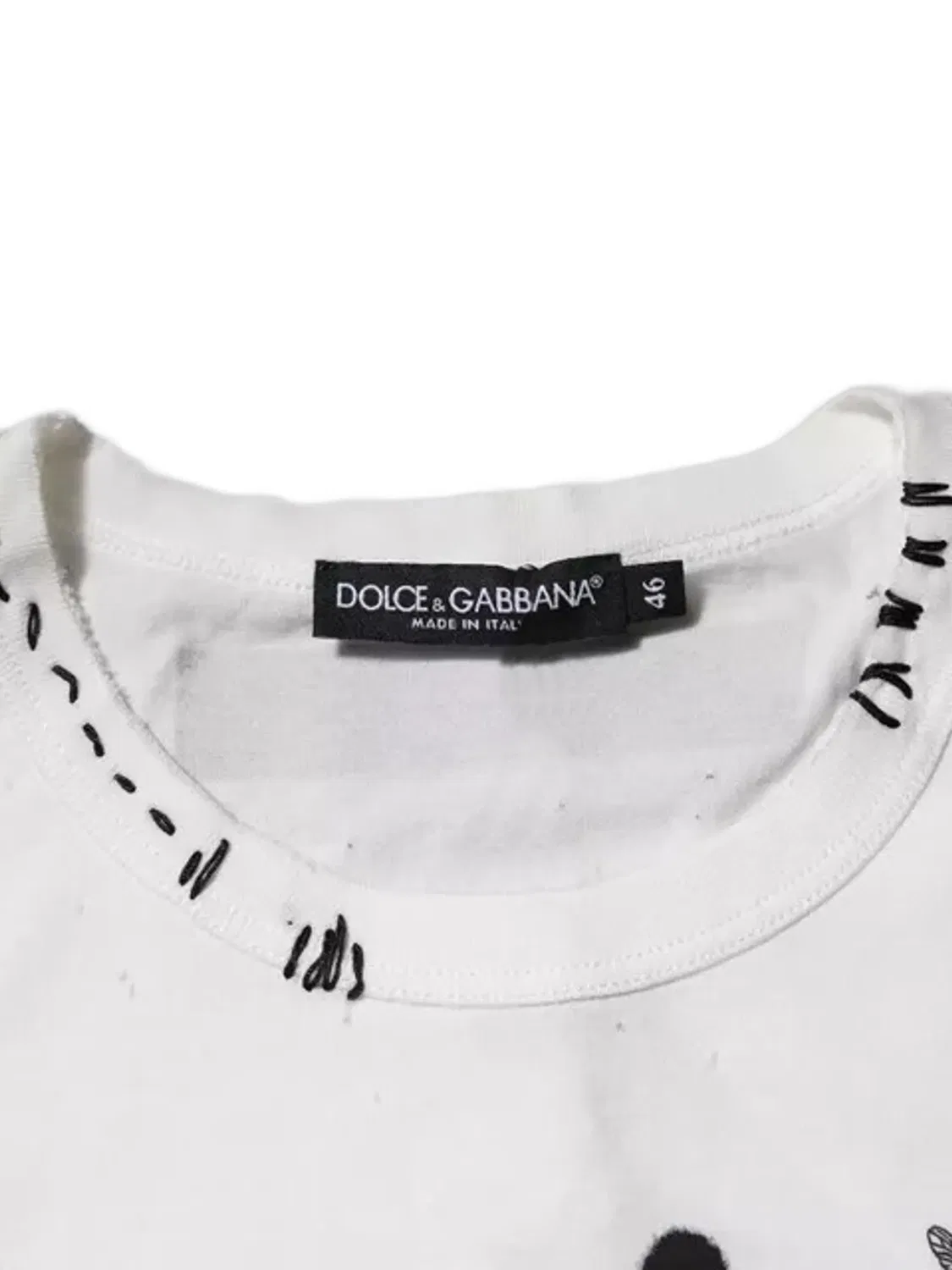 Футболка с граффити, белая Dolce & Gabbana, белый — фото 2