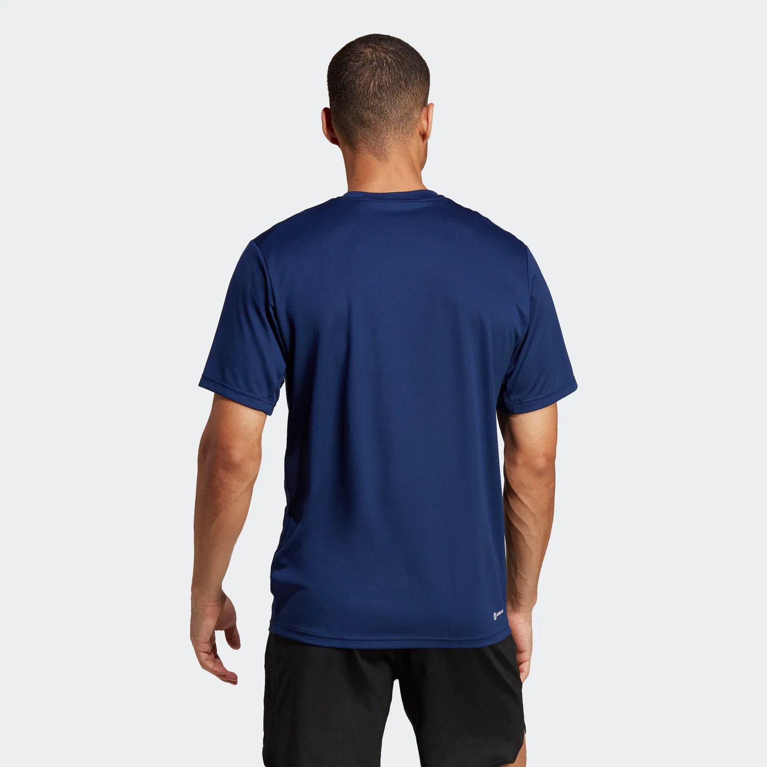 Мужская футболка с круглым вырезом Adidas Performance, Dark Blue/White — фото 2