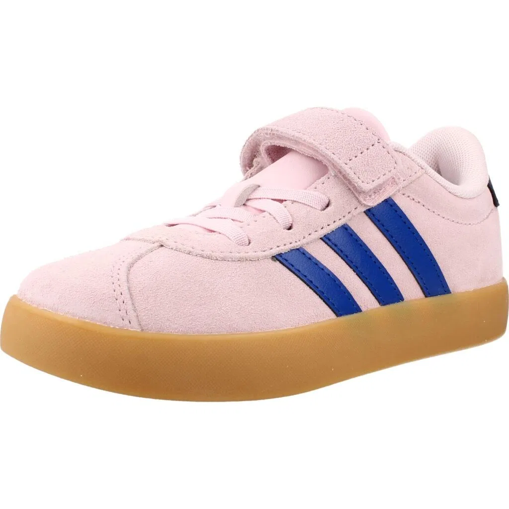 Детские кроссовки с замшевым верхом VL Court 3.0 EL C Adidas, Rosa Konigsblau Braun