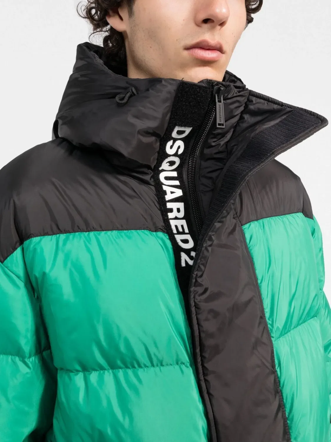 Куртка с капюшоном и карманами на молнии DSQUARED2, зеленый — фото 4