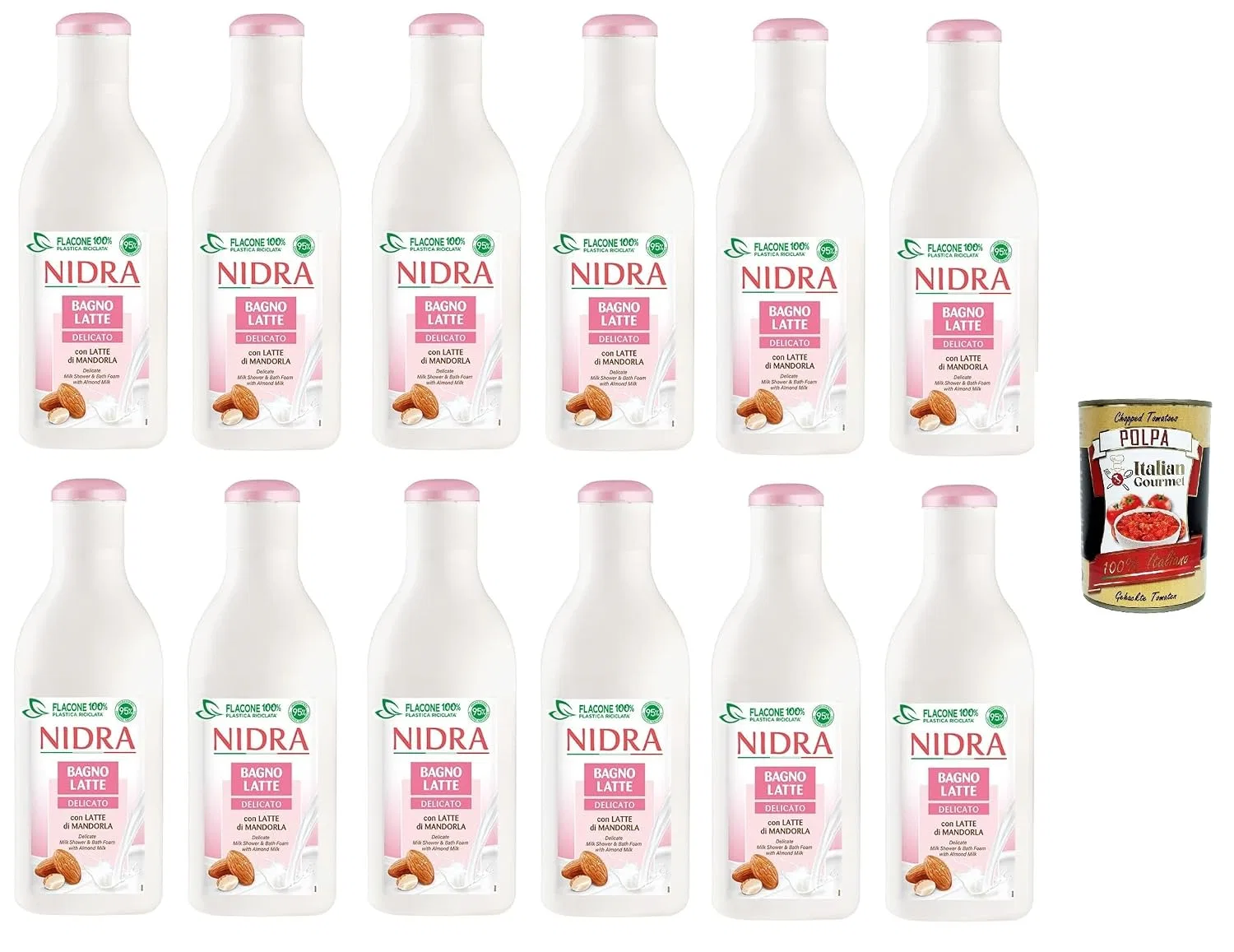 Гель для душа Shower Gel с молочными протеинами и миндальным молоком, Italian Gourmet E.R., 12 x 750 мл, Almond