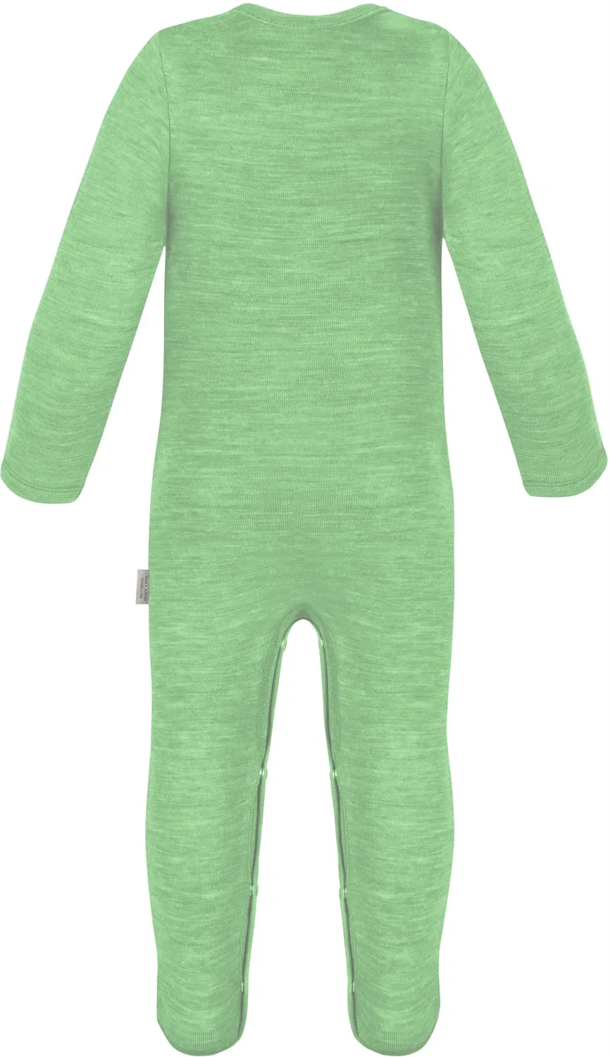 Боди-комбинезон детский из мериносовой шерсти Levin Normani Outdoor Sports, зеленый — фото 2