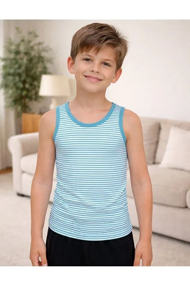 Детский комплект для мальчиков с принтом Organickid, Blue — фото 2