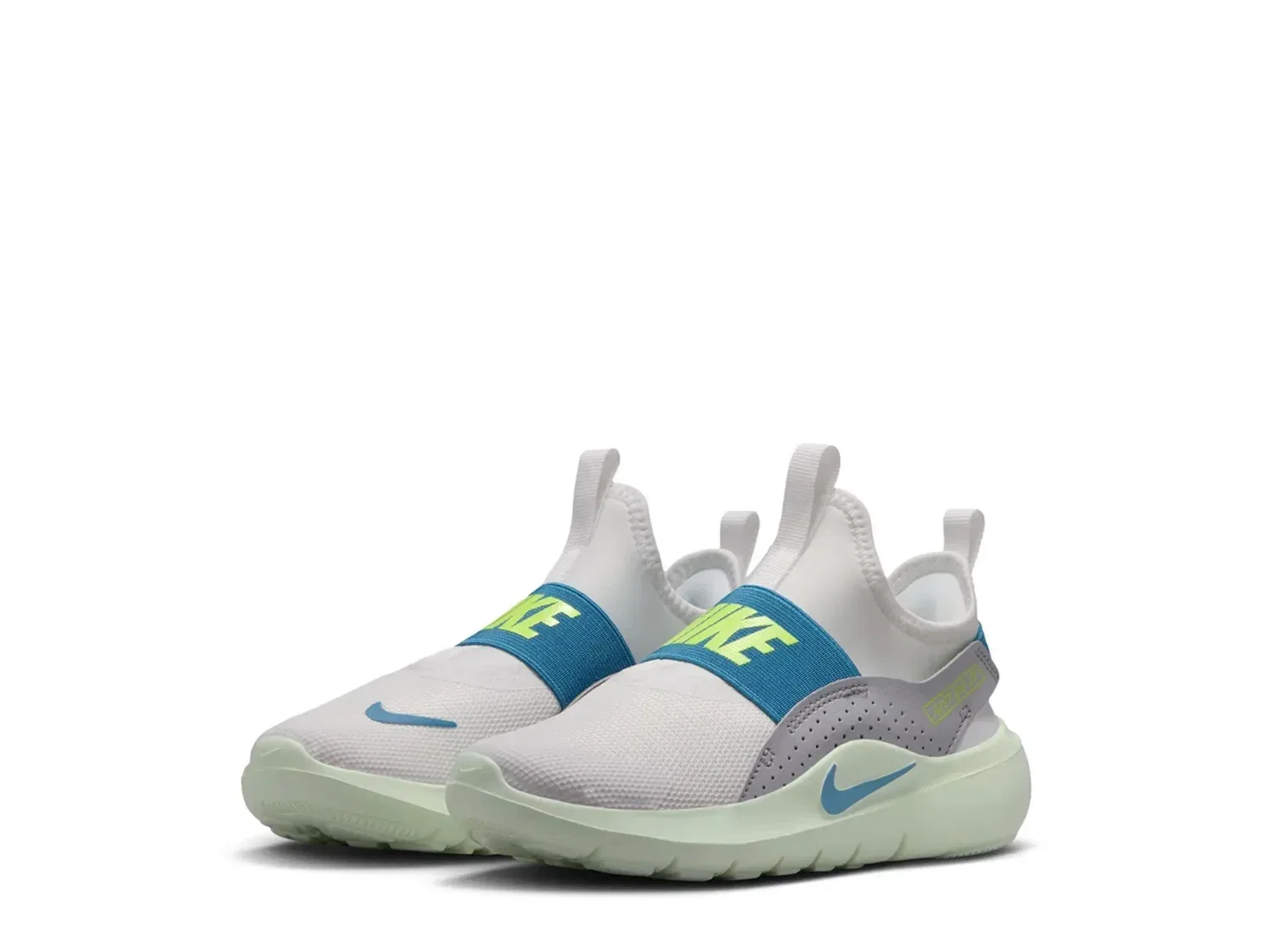 Кроссовки Flex Runner 4 Slip-On, Kids', Nike, белый/синий — фото 3