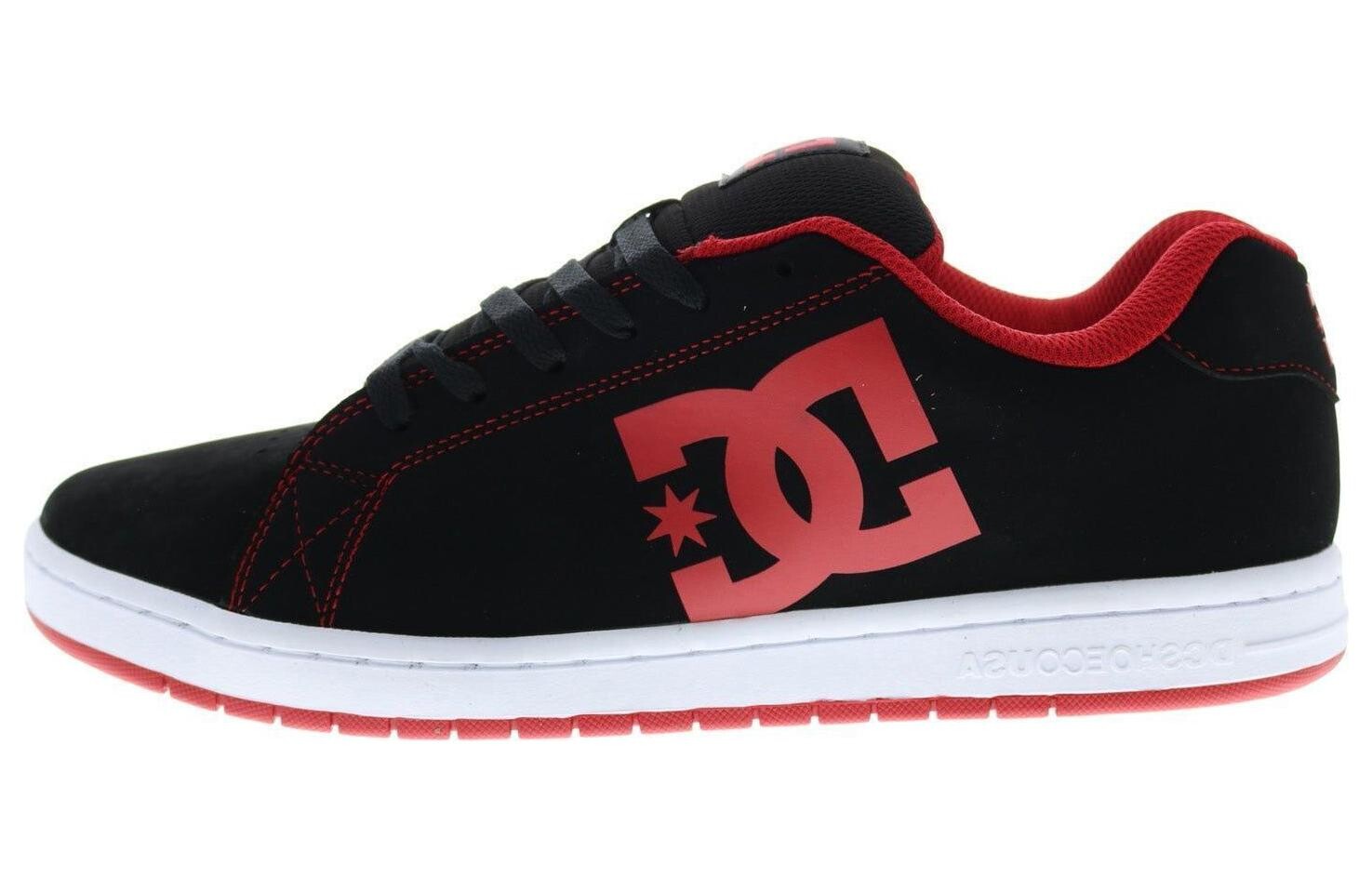 Кроссовки DC Shoes Skateboarding Shoes Men Low-top Black/Red, черный/красный