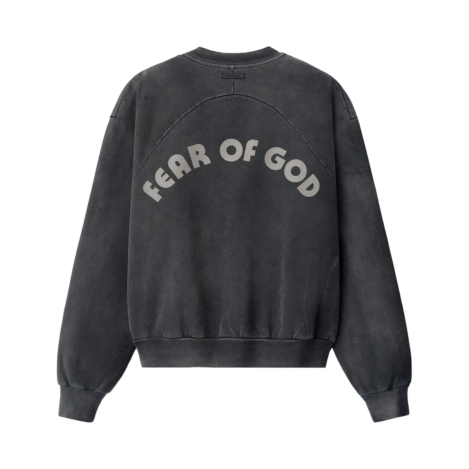 Классическая толстовка Fear of God с рукавами реглан и полуоткрытым рукавом, черный — фото 2