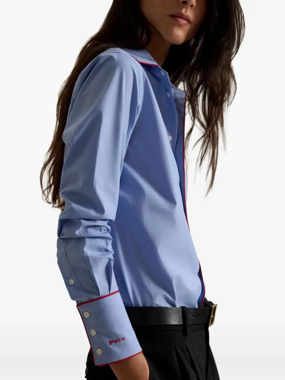 Рубашка с контрастным кантом Polo Ralph Lauren, синий — фото 4