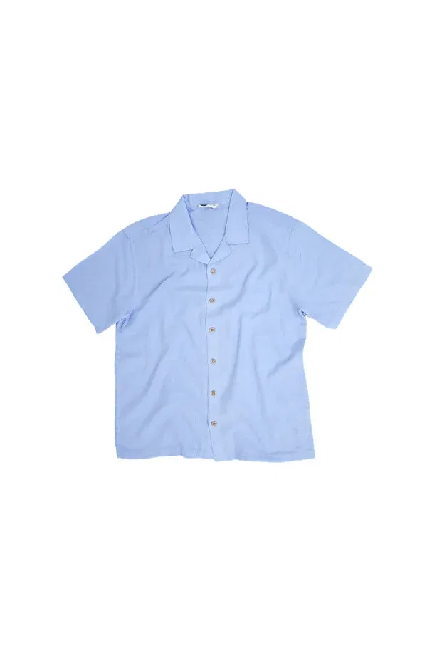 Детская рубашка с коротким рукавом хлопковая Rg Kidsstore, Blue — фото 2