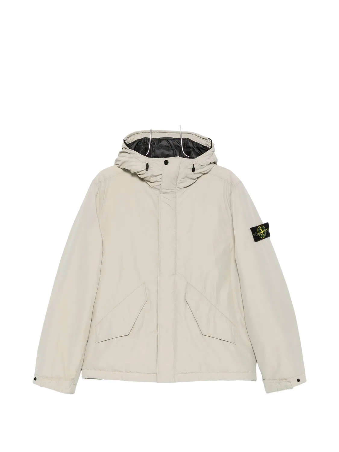 Куртка с капюшоном и нашивкой с логотипом Stone Island, серый
