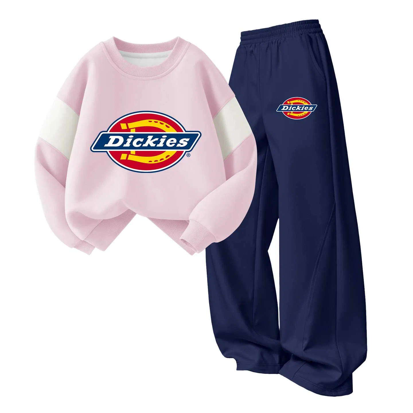Детский комплект из двух предметов с логотипом Cherry Blossom Pink/Navy Blue Dickies