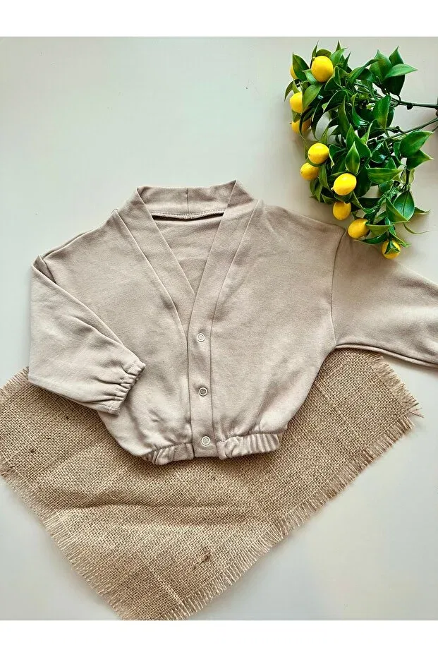 Детский джерси-жакет для девочек с длинным рукавом Mama Miel Baby, Beige