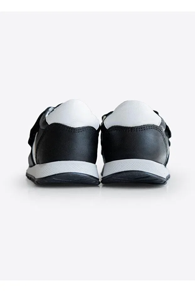 Детские туфли для мальчиков кожаные Marlon First Step Shoes Kitikate, Black — фото 3