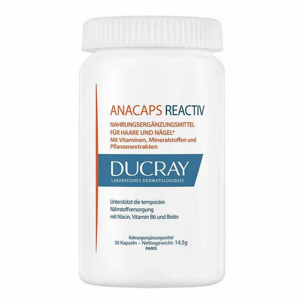 

Витаминно минеральный комплекс Ducray Anacaps Reactiv, 30 капсул