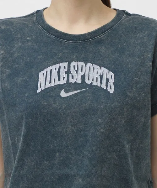 Женская футболка с принтом NSW PNX Wash NIKE, Off White — фото 3