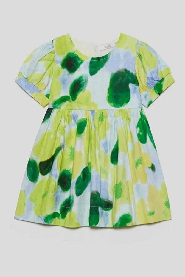 Детское платье для девочек с коротким рукавом Nk Kids, Sarı