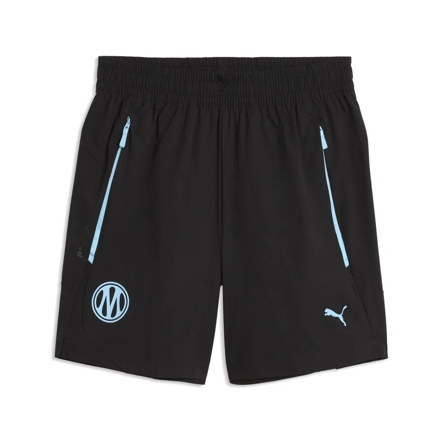 Спортивные брюки PUMA свободного кроя 'Olympique De Marseille Pumatech' черного цвета