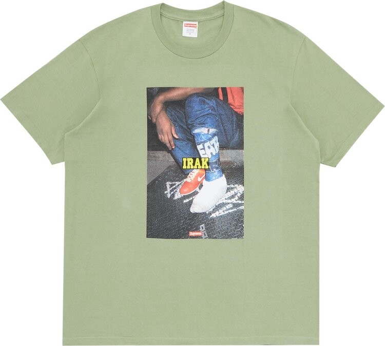 

Футболка Supreme x IRAK Cast Tee 'Light Olive', зеленый