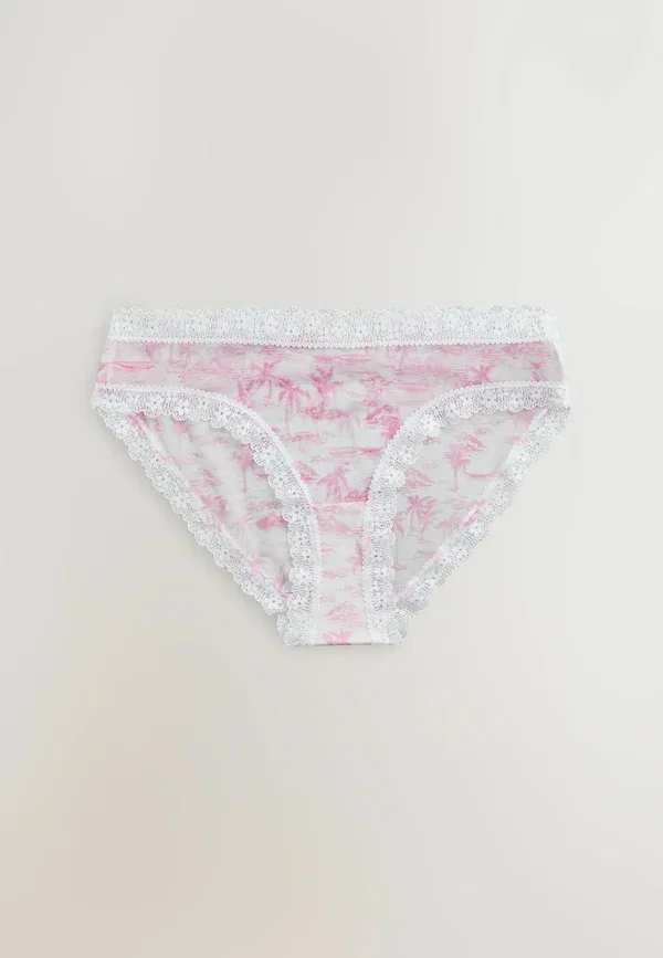 Трусы комплект 3 шт Body-hugging Next pink white, белый/розовый — фото 4